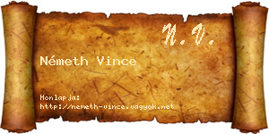 Németh Vince névjegykártya